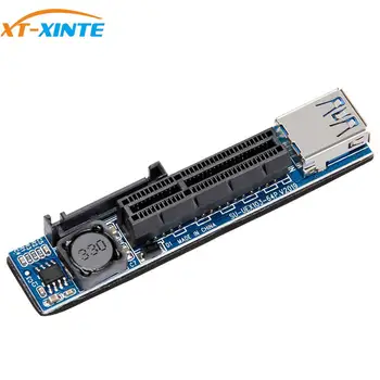 XT-XINTE PCI Express USB 3.0 Адаптер Raiser Extender PCIE Riser Card USB 3.0 PCI-E SATA PCI E Riser PCI Express X1-X4 Слот